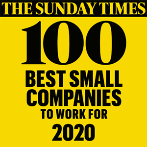 the sunday times 100 best small companies to work for 2020 logo